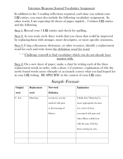 &nbsp;Click here for a copy of the LRJ VOCABULARY ASSIGNMENT&nbsp;&nbsp;