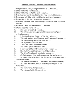 LRJ sentence leads and transition phrases