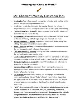 Classroom Job Descriptions