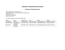 Directory of Key Personnel
