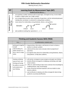 Reading Parent Newsletter - Quarter 2, Part 1