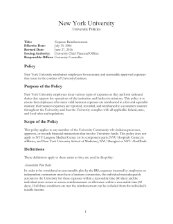Expense Reimbursement Policy