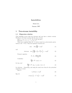 Instabilities