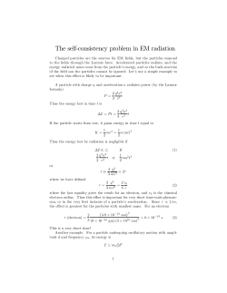 Radiation damping and self fields
