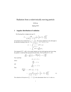 Angular distribution of radiated power