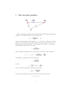 The two-body problem and binaries