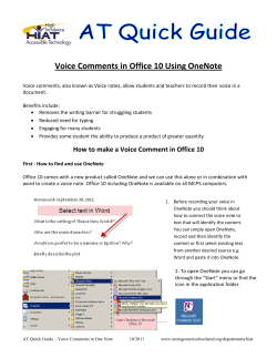 Creating Voice Comments in One Note (pdf)