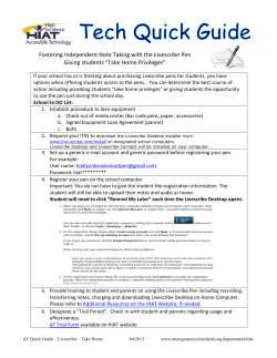 LiveScribe Take Home Privileges