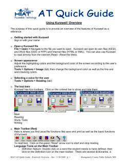 Kurzweil Overview (207K pdf)