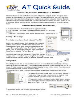 Labeling Maps and Images using PowerPoint or Inspiration (105k pdf)