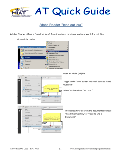 Adobe Reader "Read out loud" feature (166K pdf)