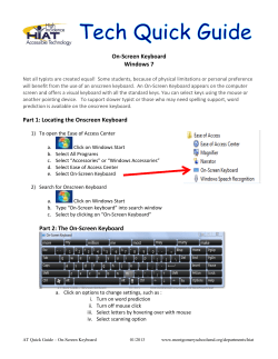 Onscreen Keyboard Quick Guide
