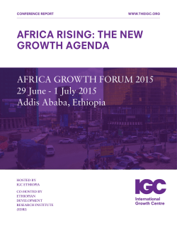 Africa Growth Forum 2015 Conference report1
