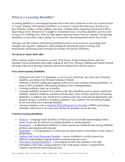Students with Learning Disabilities Transition to College Challenges, Rewards, and Supports (Doc 1)