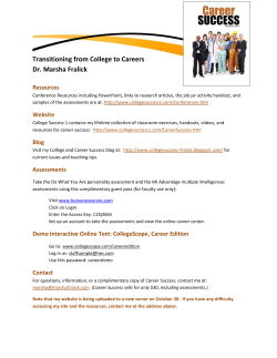 CT-80 Transitioning from College To Careers (Doc)