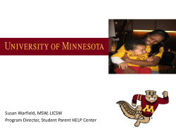 Student Parents Transitioning to College with Children. Transitioning to Parenthood from College (Slides 1)