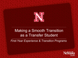 Making a Smooth Transition as a Transfer Student (Slides)
