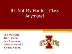 It's not my hardest class anymore!