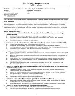 Making it Count Designing a Seminar Course for Transfer and Military Students (Doc)