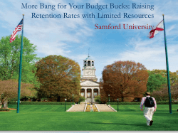 More Bang for Your Budget Bucks Raising Retention Rates With Limited Resources