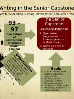 Writing in the Senior Capstone