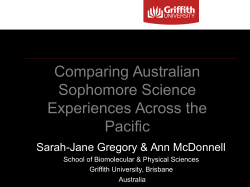 Comparing Australian Sophomore Science Experiences Across the Pacific