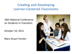 Creating and Developing Learner-Centered Classrooms
