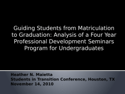 From Matriculation to Graduation: Correlations Between Career Readiness Programs and Career Search Self-Efficacy