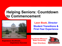 Helping Seniors: Countdown to Commencement