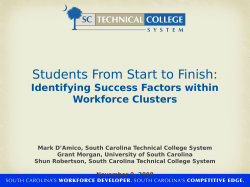 Students from Start to Finish: Identifying Success Factors Within Workforce Clusters
