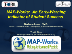 MAP-Works: An Early-Warning Indicator of Student Success