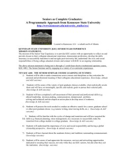 Seniors as Complete Graduates: A Programmatic Approach from Kennesaw State University