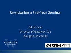 Re-Visioning a First-Year Seminar