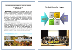The Dual Mentoring Program for First-Year Students