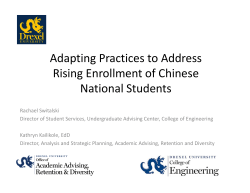 Adapting Practices to Address Rising Enrollment of Chinese National Students