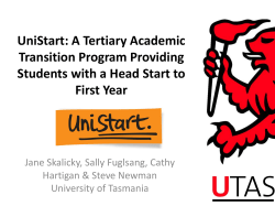 UniStart: A Tertiary Academic Transition Program Providing Students with a Head Start to First Year