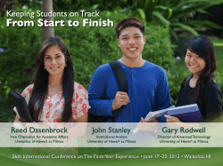 Keeping Students on Track from Start to Finish