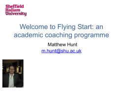 The Flying Start Academic Coaching Program