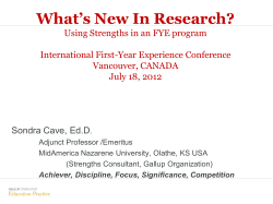 What Is New in Research?