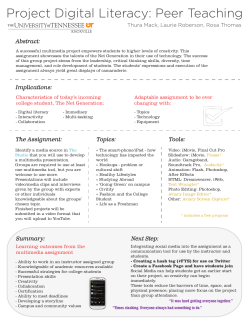 Project Digital Literacy: Peer Teaching