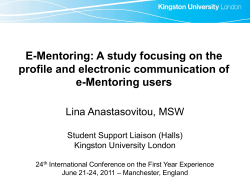 E-Mentoring: A Study Focusing on the Profile and Electronic Communication of E-Mentoring Users