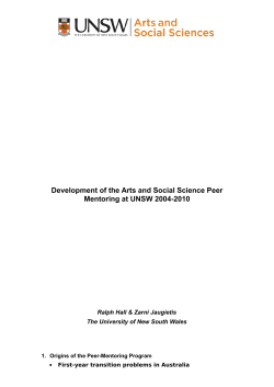 Development of a Peer-Mentoring Program