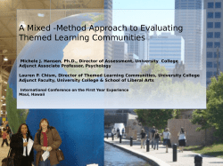 A Mixed-Method Approach to Evaluating Themed Learning Communities