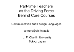 Part-time Teachers as the Driving Force of Core Courses