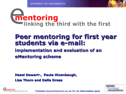 Peer Mentoring for First-Year Students via E-mail: Implementing and Evaluating E-Mentoring