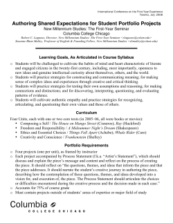 Authoring Shared Expectations for Student Portfolio Projects