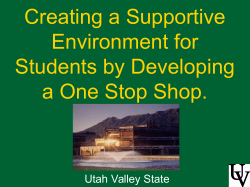 Creating a Supportive Environment for Students by Developing a One-Stop Shop