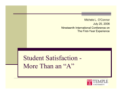 Student Satisfaction: More Than an &ldquo;A&rdquo;