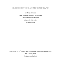 ACADEMIC AND BUSINESS MODELS OF ADVOCACY, LEADERSHIP, AND CHANGE: ARE WE DIFFERENT OR ALIKE?