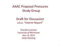 AAAC Proposal Pressures Study Group - Priscilla Cushman